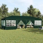 vidaXL Tente de fête Vert  Blanc 800 x 400 x 266 cm Polyester  Acier