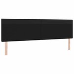 vidaXL Tête de lit avec des lumières à LED Noir 200 cm PVC