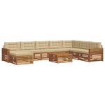 vidaXL Ensemble de canapés d'extérieur 9 pc Naturel et Beige