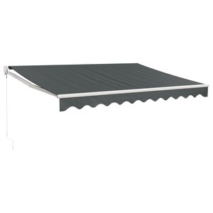vidaXL Auvent rétractable anthracite 3x2 5 m tissu et aluminium