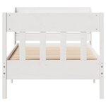 vidaXL Cadre de lit sans matelas blanc 75x190 cm bois de pin massif