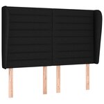 vidaXL Sommier à lattes de lit avec matelas Noir 140x190 cm Tissu