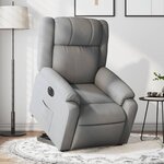 vidaXL Fauteuil inclinable électrique gris clair tissu