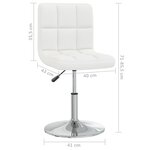vidaXL Tabouret de bar Blanc Similicuir