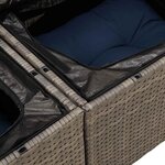 vidaXL Canapé de jardin avec coussin 121 x 62 x 69 cm polyrotin