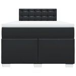 vidaXL Sommier à lattes de lit avec matelas noir 120x190 cm similicuir