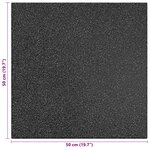 vidaXL Dalles de Protection Anti-Chute 18 Pièces Noir 50 x 50 cm