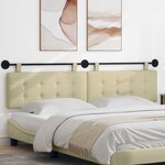 vidaXL Tête de lit suspendue Crème Simili cuir