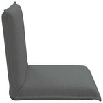 vidaXL Fauteuil de sol ajustable Gris foncé Tissu