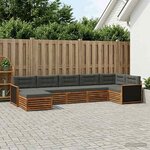 vidaXL Ensemble de canapés d'extérieur 7 Pièces Naturel et Anthracite