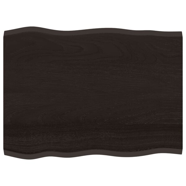 vidaXL Dessus de table bois chêne massif traité bordure assortie
