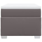 vidaXL Sommier à lattes de lit avec matelas Gris 80x200 cm Similicuir