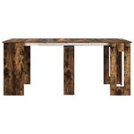 vidaXL Table à dîner 180 x 85 x 75 cm Bois d'ingénierie Chêne fumé