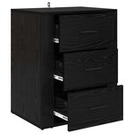 vidaXL Cabinet de chevet Chêne noir 50 x 36 x 60 cm Bois d'ingénierie