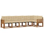 vidaXL Ensemble de canapés d'extérieur 6 Pièces Naturel et Beige