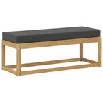 vidaXL Banc de Jardin Bois d'Acacia Massif Blanc