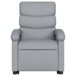 vidaXL Fauteuil inclinable de massage électrique Gris clair Tissu