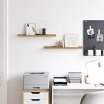 vidaXL Étagère Murale 2 Pièces Beige 60 x 9 x 3 cm Bois d'ingénierie