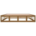 vidaXL Cadre de lit sans matelas marron miel 150x200 cm bois massif