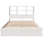 vidaXL Lit bibliothèque sans matelas blanc 140x200 cm bois pin massif
