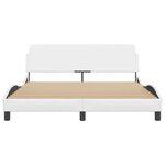 vidaXL Cadre de lit Dover blanc 160x200 cm similicuir