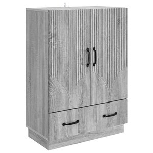 vidaXL Buffet Sonoma gris 66 x 34 5 x 92 cm Bois d'ingénierie