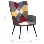 vidaXL Chaise de relaxation avec tabouret Patchwork Tissu