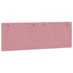 vidaXL Coussin de tête de lit rose 140 cm velours