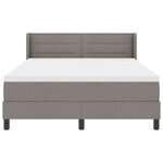 vidaXL Lit à ressorts avec tête de lit Taupe 190 x 140 cm tissu
