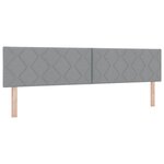 Tête de lit LED vidaXL avec design en blocs de diamant en gris clair  200 cm en tissu
