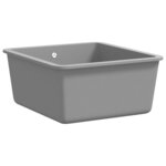 vidaXL Évier de cuisine en granit Bac unique Gris