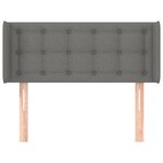 vidaXL Tête de lit avec oreilles Gris foncé 83x16x78/88 cm Tissu