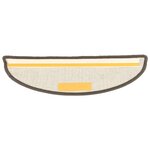 vidaXL Tapis d'escalier 15 pièces 56 x 17 x 3 cm Gris Demi-rond