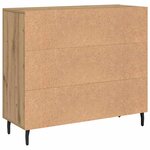 vidaXL Buffet Chêne artisanal 90 x 34 x 80 cm Bois d'ingénierie