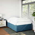 vidaXL Cadre de lit sans matelas bleu 120x200 cm velours