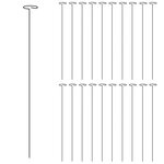 vidaXL Piquets pour plantes de jardin 20 Pièces vert foncé 61 cm acier