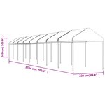 vidaXL Belvédère avec toit blanc 17 84x2 28x2 69 m polyéthylène