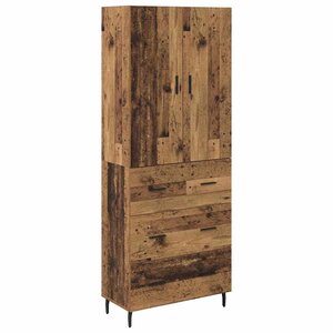 vidaXL Haut Armoire avec tiroir Bois Ancien 69 5 x 34 x 180 cm
