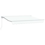 vidaXL Cadre d'auvent Blanc 250 x 200 cm Polyester avec revêtement PU