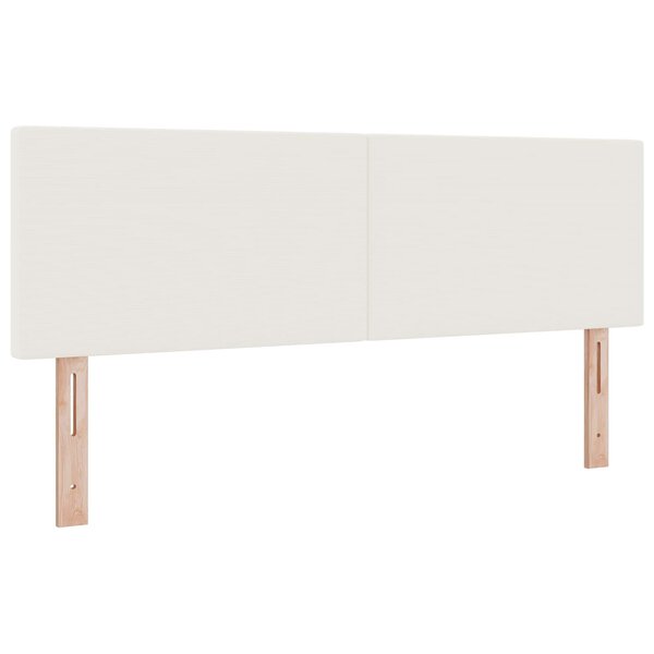 vidaXL Tête de lit LED Crème 144 cm Tissu en velours côtelé