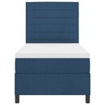 vidaXL Lit à ressorts avec matelas Bleu 90 x 200 cm tissu