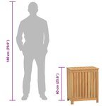 vidaXL Bac à linge 50x35x60 cm bois de teck massif