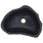vidaXL Lavabo en pierre de rivière Ovale (37-46)x(29-36) cm