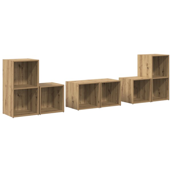 vidaXL Ensemble de meubles TV 6 Pièces Chêne artisanal Bois d'ingénierie