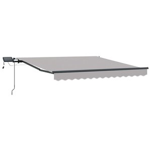 vidaXL Auvent Rétractable Gris clair 300 x 250 cm tissu