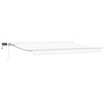vidaXL Cadre de store manuel avec LEDs Blanc 5 × 3 5 m