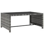 vidaXL Chaises inclinables de jardin lot de 2 et table résine tressée