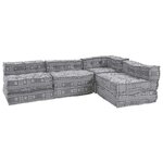 vidaXL Coussin 4 Pièces Gris clair 70 x 70 x 54 cm Polyester