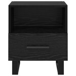 vidaXL Cabinet de chevet avec tiroir Chêne noir 40 x 35 x 47 5 cm