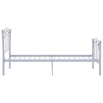 vidaXL Cadre de lit avec design de football Gris Métal 90x200 cm